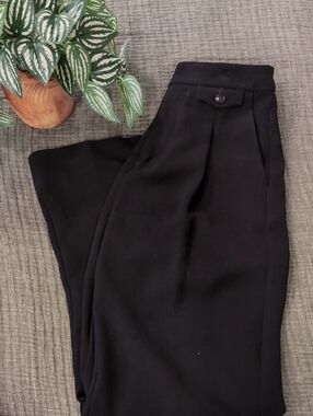 Classic Black Pleated Trousers